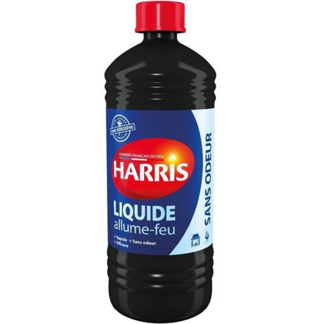 Allume feu - Liquide - Barbecue - Cheminée - Sans odeur - 750ml - Harris