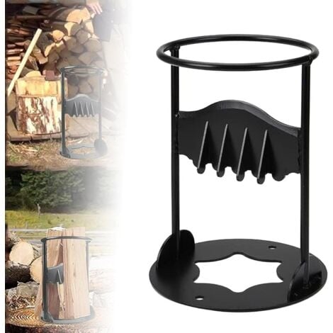 ANGEL CERDA Allume-feu, petit fendeur de bois amovible en fonte, fendeur de bois manuel robuste, adapté au camping et aux cheminées,19,3 x 10 cm