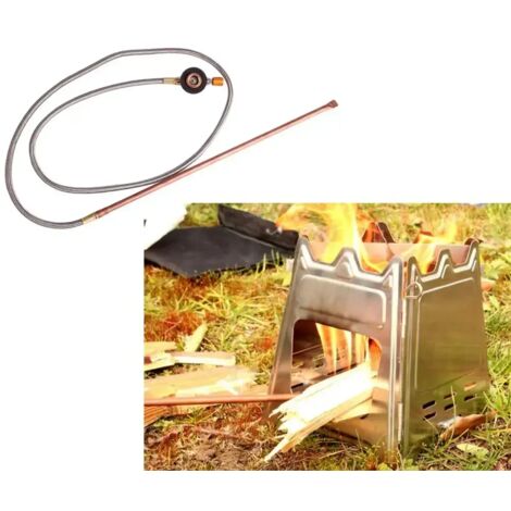 Allume-feu portatif à gaz, appareil multifonctionnel avec tuyau flexible de 1 m, idéal pour les cheminées, le camping, les barbecues, les pique-niques et les réchauds de cuisine portables.
