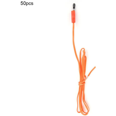 Allume-feu pyrotechnique sans fil 50 pièces avec câble de 100 cm et télécommande