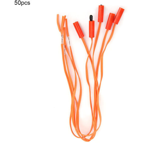 Allume-feu pyrotechnique sans fil 50 pièces avec câble de 30 cm pour feux d'artifice