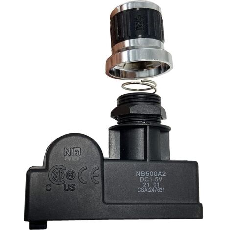 Allumeur électronique à 2 prises avec interrupteur tactile chromé pour Char-Broil, Kenmore Sears, Brinkmann, Broil-Mate, Broilmaster, Blackstone, Pile AA