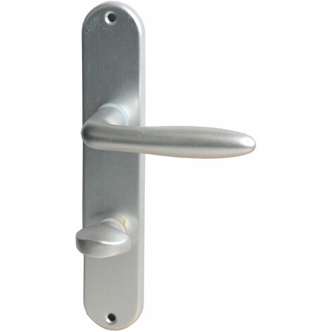 Alluminio Alpertec Ray II - LS per carteiio scopino per WC con porte del bagno in anodizzato anti blindature, 78 mm, argento, 40362030PO