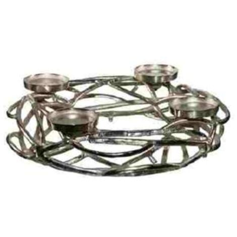Alluminio P/Candele 4 Posti 50X21Cm X1