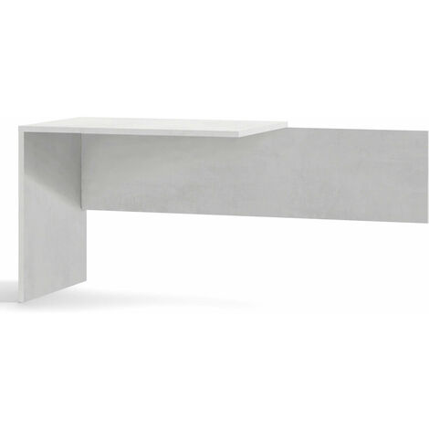 Allunga scrivania piano laterale sinistro design moderno Simply SX | Grigio