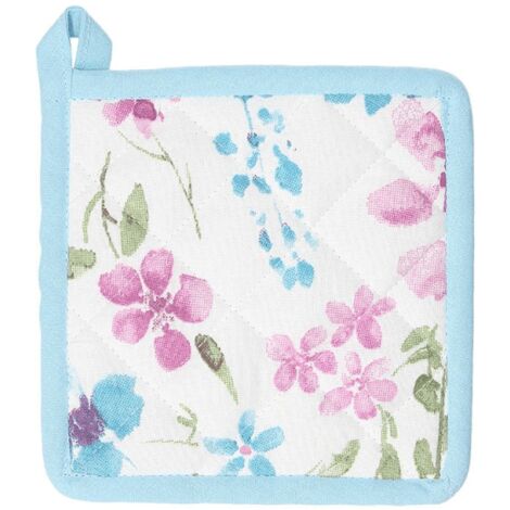 Alma Linie Topflappen aus hellblauer Baumwolle 15x15 cm