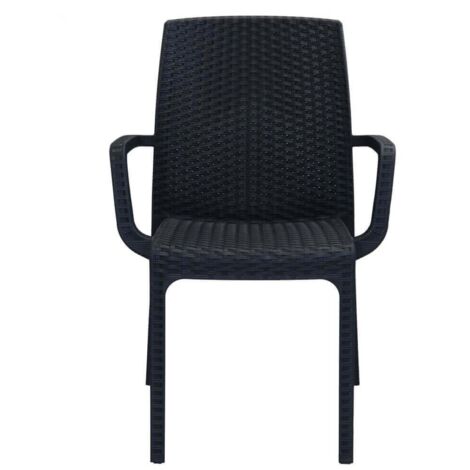 ALMA - poltrona da giardino impilabile in wicker stampato
