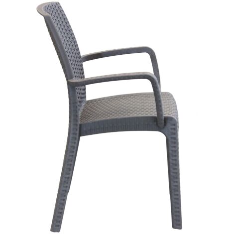 ALMA - poltrona da giardino impilabile in wicker stampato