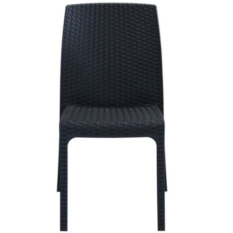 ALMA - sedia da giardino impilabile in wicker stampato
