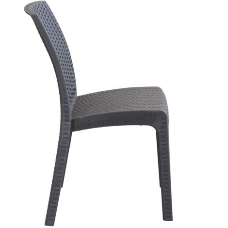 ALMA - sedia da giardino impilabile in wicker stampato