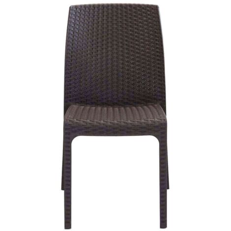 ALMA - sedia da giardino impilabile in wicker stampato