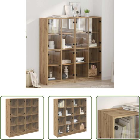 Almacenamiento -  Alacena 2 pcs Roble artesanal 68 x 37 x 142 cm