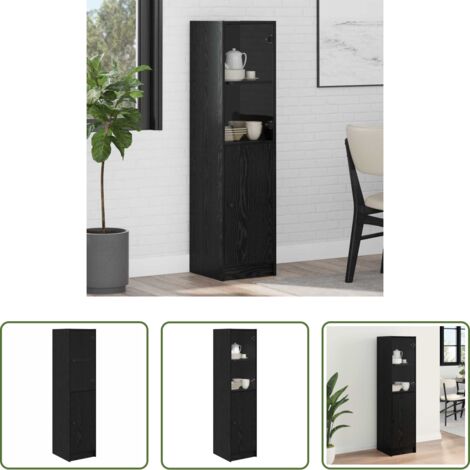 Almacenamiento -  Alacena Roble Negro 35 x 37 x 142 cm Madera contrachapada