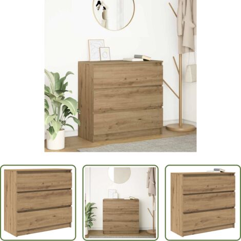 Almacenamiento - Aparador Artisan Roble 80x35x76 cm Madera de ingeniería