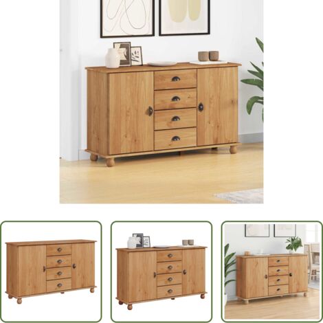 Almacenamiento -  Aparador ASKIM 133,5 x 40 x 79 cm Madera maciza de pino