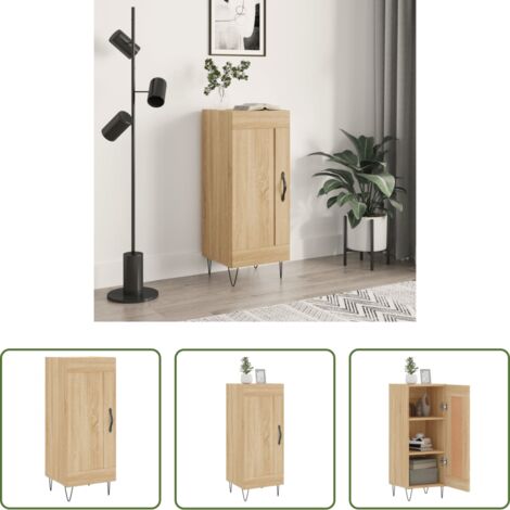 Almacenamiento -  Aparador madera contrachapada color roble Sonoma 34,5x34x90 cm