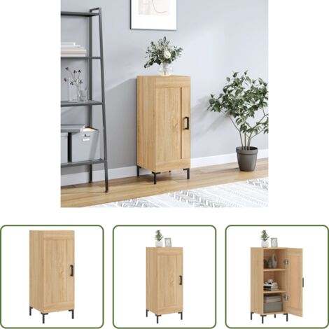 Almacenamiento -  Aparador madera contrachapada color roble Sonoma 34,5x34x90 cm