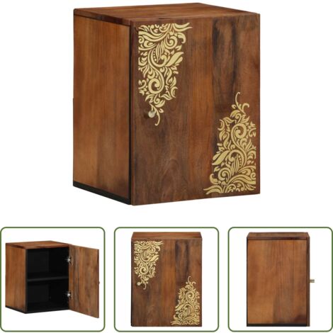 Almacenamiento -  Armario de Pared con almacenamiento Marrón miel 38 x 33 x 48 cm