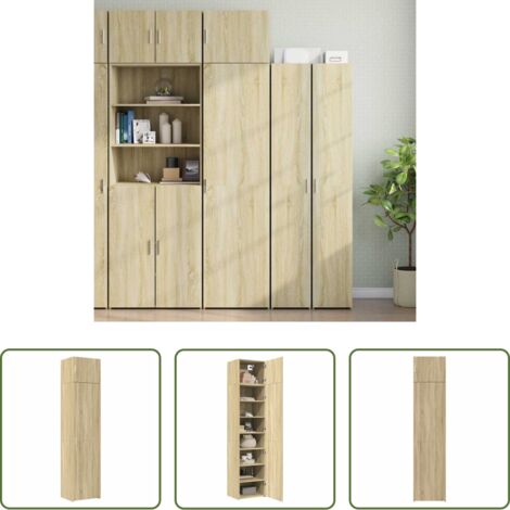 Almacenamiento -  Armario estrecho madera ingeniería roble Sonoma 50x42,5x225 cm