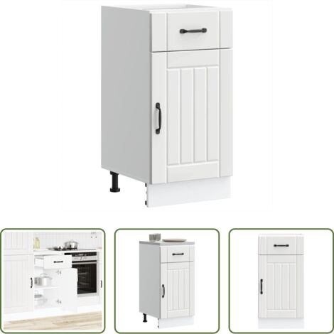 Almacenamiento bajo cocina -  Mueble bajo de cocina Lucca madera de ingeniería blanca