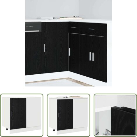 Almacenamiento cocina -  Gabinete Base de Esquina de Cocina con puerta Roble negro
