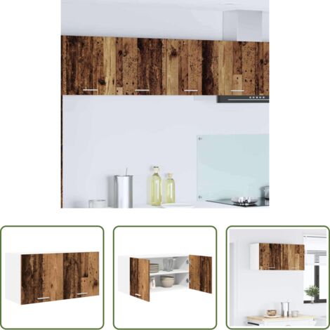 Almacenamiento cocina -  Mueble colgante con almacenamiento Madera vieja 80 x 31 x 40 cm