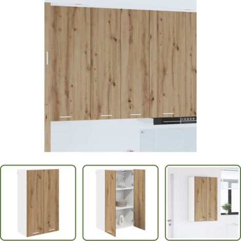 Almacenamiento cocina -  Mueble colgante con puerta Roble artesanal 60 x 31 x 100 cm