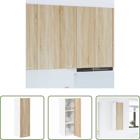 Almacenamiento cocina -  Mueble colgante con puerta Roble Sonoma 30 x 31 x 100 cm