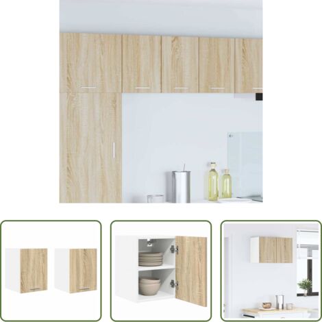 Almacenamiento cocina -  Mueble colgante Riga 2 pcs Roble Sonoma y 30 x 31 x 40 cm