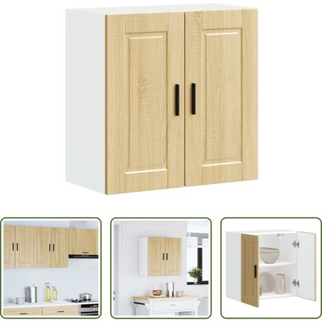 Almacenamiento cocina -  Mueble de pared cocina madera contrachapada Porto roble sonoma