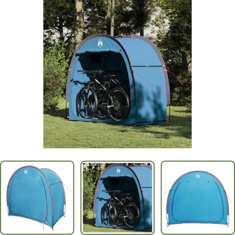 Almacenamiento de bicicletas -  Tienda para guardar bicicletas con techo Azul 210 x 90 x 174 cm