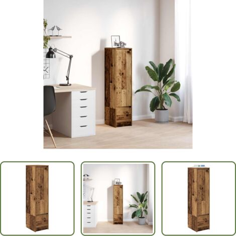 Almacenamiento de cocina -  Aparador de madera vieja 29,5x34x119,5 cm Madera de ingeniería