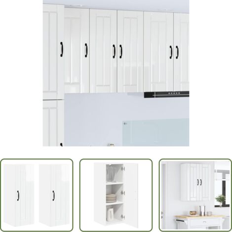 Almacenamiento de cocina -  Mueble de Cocina 2 pcs brillante 30 x 31 x 80 cm