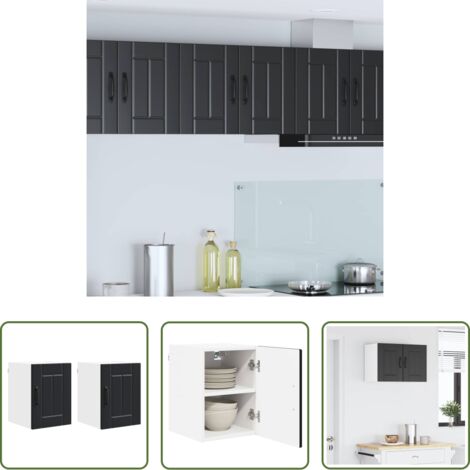 Almacenamiento de cocina -  Mueble de Cocina 2 pcs Negro 30 x 31 x 40 cm