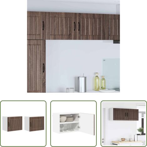 Almacenamiento de cocina -  Mueble de Cocina 2 pcs Roble Marrón 50 x 31 x 40 cm