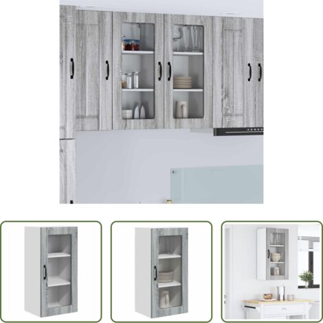 Almacenamiento de cocina -  Mueble de Cocina Gris Sonoma 40 x 31 x 80 cm