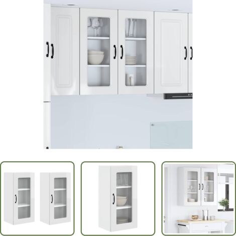 Almacenamiento de cocina -  Mueble de Cocina Kalmar 2 pcs brillante 40 x 31 x 80 cm