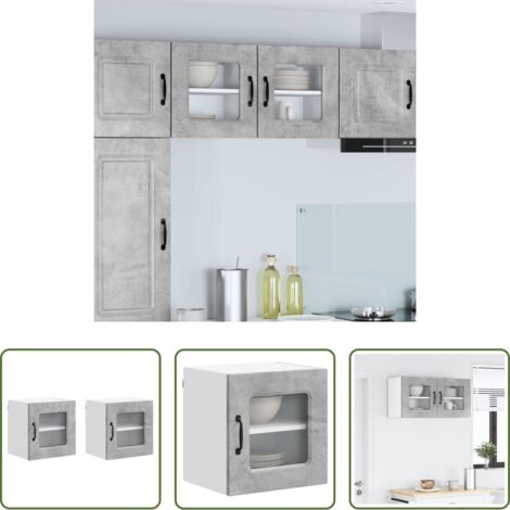 Almacenamiento de cocina -  Mueble de Cocina Kalmar 2 pcs Gris Concreto 40 x 31 x 40 cm
