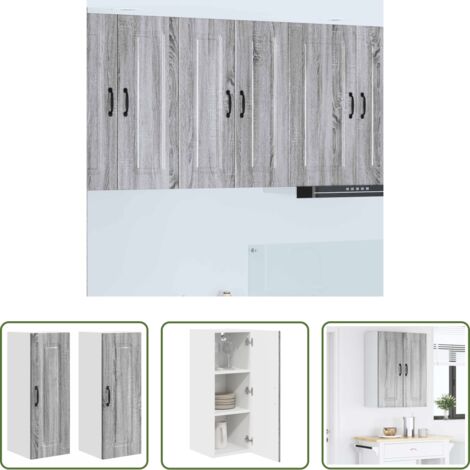 Almacenamiento de cocina -  Mueble de Cocina Kalmar 2 pcs Gris Sonoma 30 x 31 x 80 cm