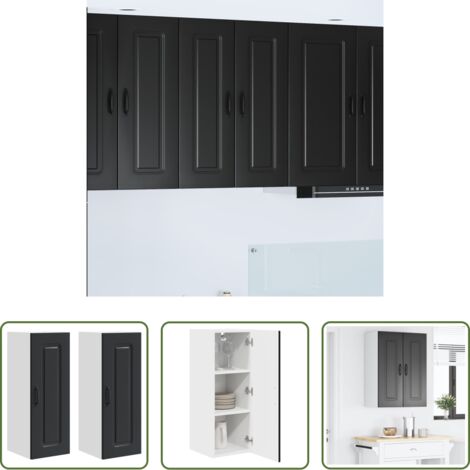 Almacenamiento de cocina -  Mueble de Cocina Kalmar 2 pcs Negro 30 x 31 x 80 cm