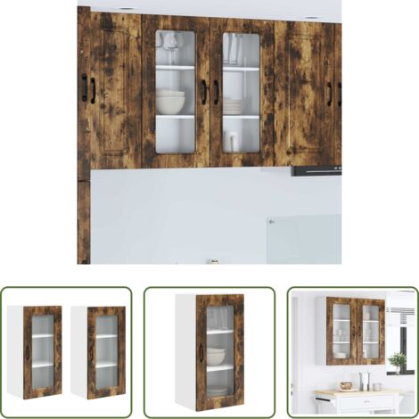 Almacenamiento de cocina -  Mueble de Cocina Kalmar 2 pcs Roble ahumado 40 x 31 x 80 cm