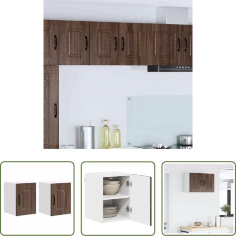 Almacenamiento de cocina -  Mueble de Cocina Kalmar 2 pcs Roble Marrón 30 x 31 x 40 cm