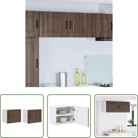 Almacenamiento de cocina -  Mueble de Cocina Kalmar 2 pcs Roble Marrón 50 x 31 x 40 cm