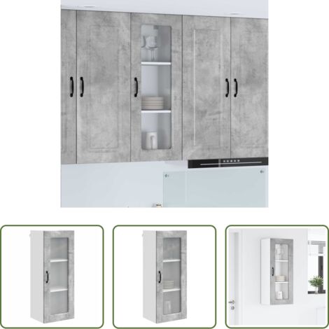 Almacenamiento de cocina -  Mueble de Cocina Kalmar Gris Concreto 40 x 31 x 100 cm