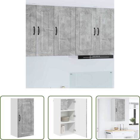 Almacenamiento de cocina -  Mueble de Cocina Kalmar Gris Concreto 40 x 31 x 80 cm
