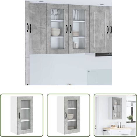 Almacenamiento de cocina -  Mueble de Cocina Kalmar Gris Concreto 40 x 31 x 80 cm