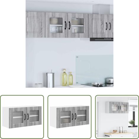 Almacenamiento de cocina -  Mueble de Cocina Kalmar Gris Sonoma 80 x 31 x 40 cm