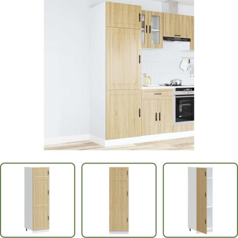 Almacenamiento de cocina -  Mueble de cocina Porto de madera contrachapada roble sonoma