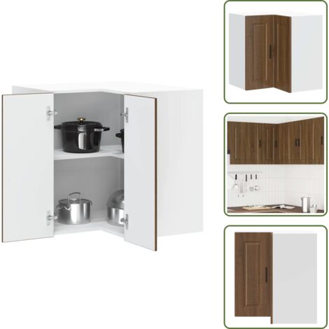 Almacenamiento de cocina - vidaXL Mueble de cocina esquina pared Porto roble marrón - Muebles de pared