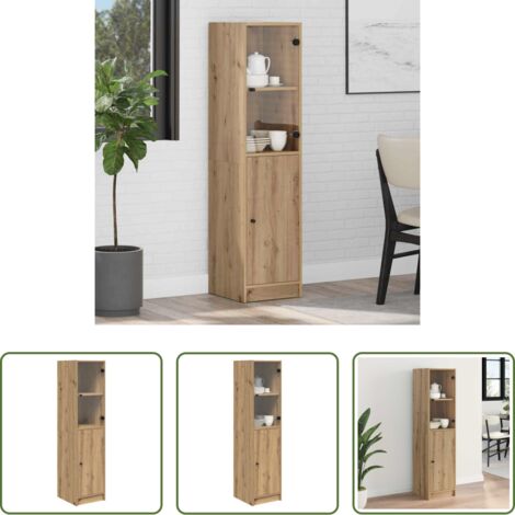 Almacenamiento de comedor -  Alacena Roble artesanal 35 x 37 x 142 cm Madera contrachapada